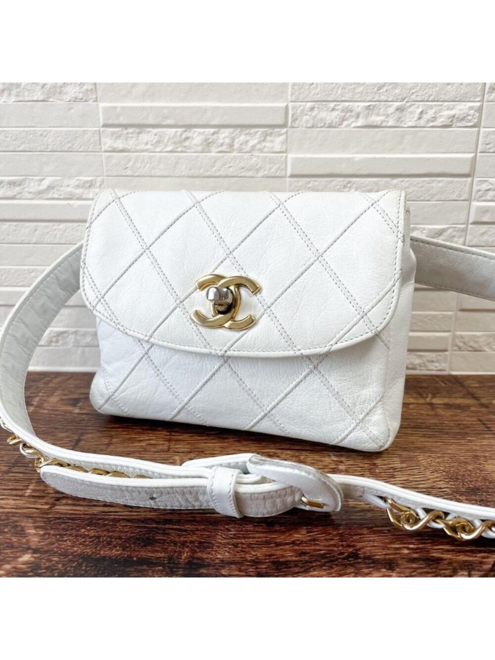 Chanel Bicolor Quilted Lambskin Waist Belt Bag